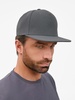 Бейсболка Epicore с прямым козырьком, серая с логотипом