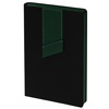 Ежедневник Bookmark, недатированный, черный с зеленым с логотипом