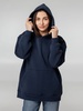 Худи Kulonga Oversize, темно-синее с логотипом