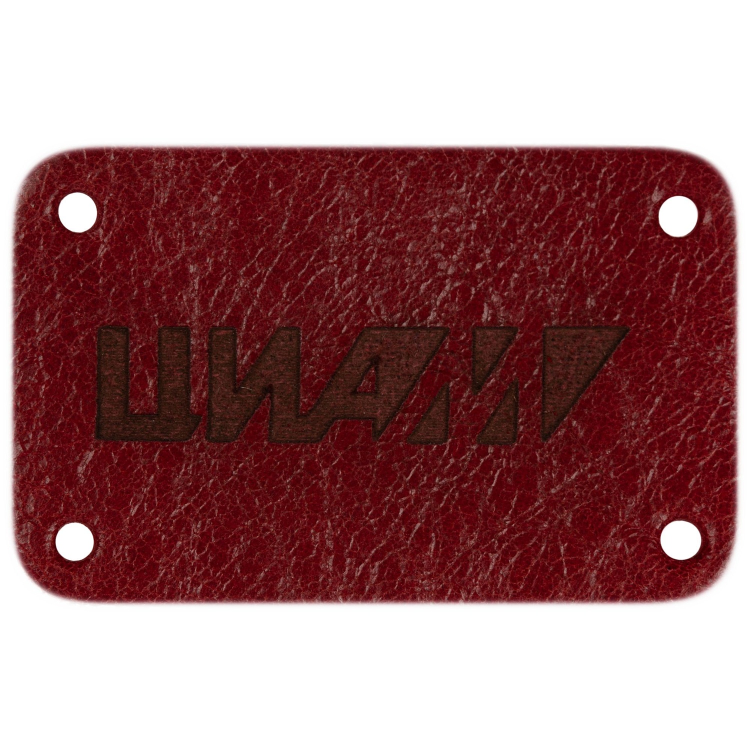 Лейбл кожаный Beta, S, красный с логотипом