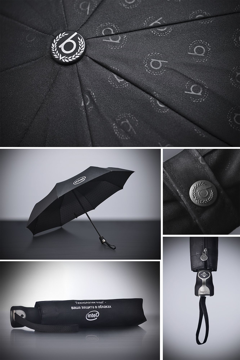 Складной зонт Gran Turismo, черный