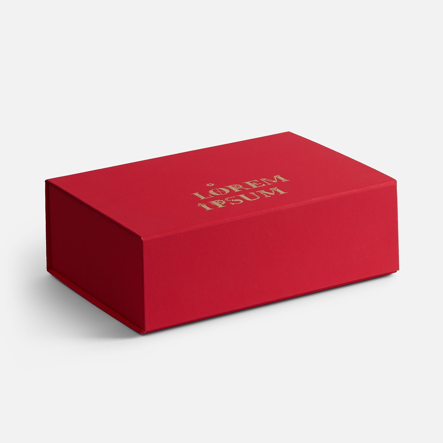 Коробка складная Portada, M, красная с логотипом