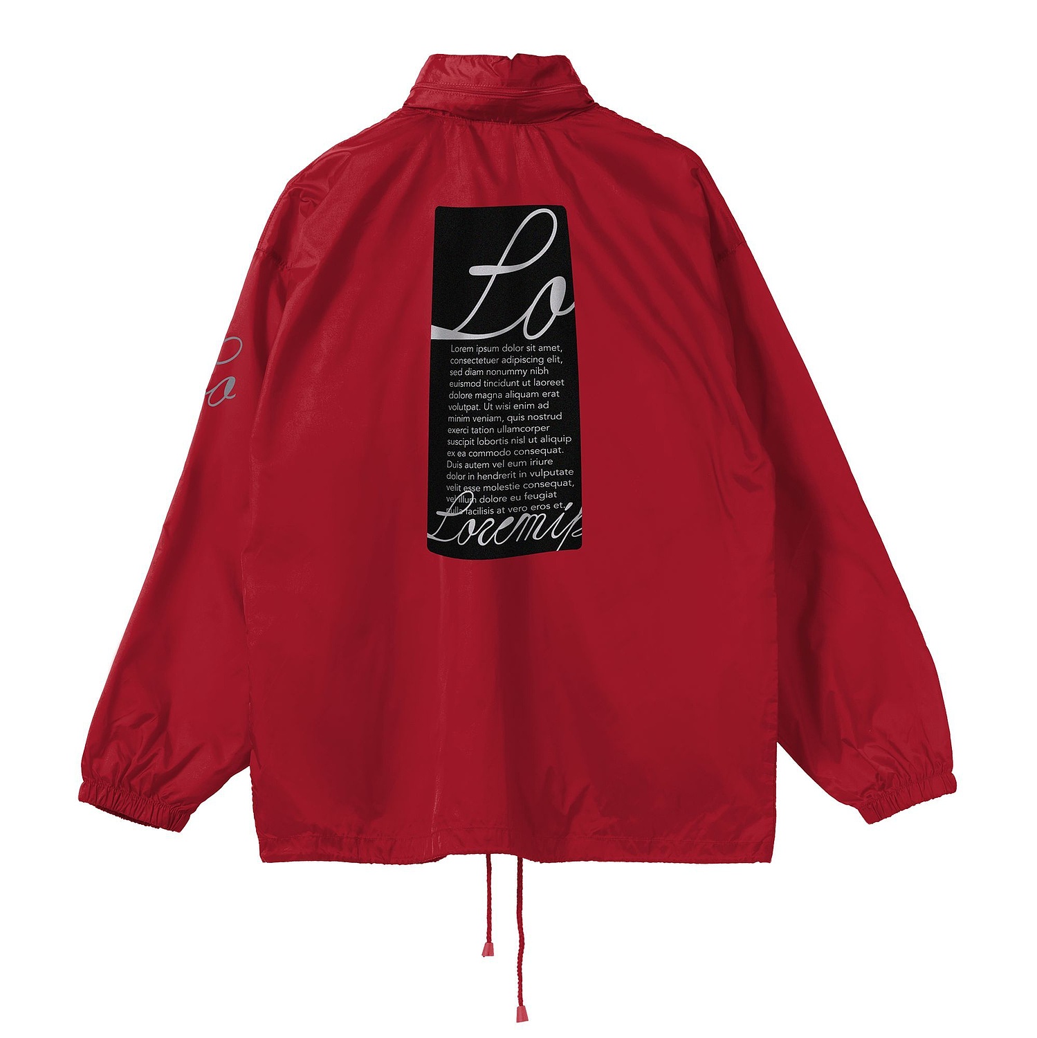 Ветровка из нейлона Surf 210, красная с логотипом