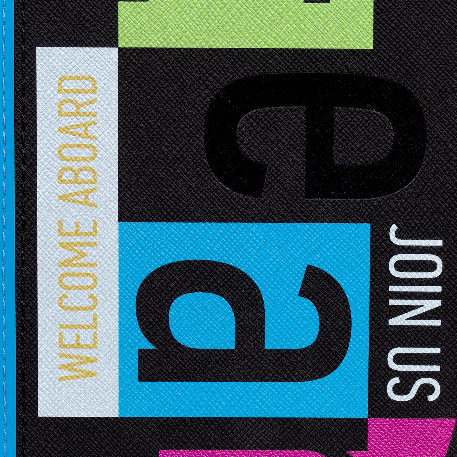 Ежедневник Nice Twice, недатированный, черный с голубым с логотипом