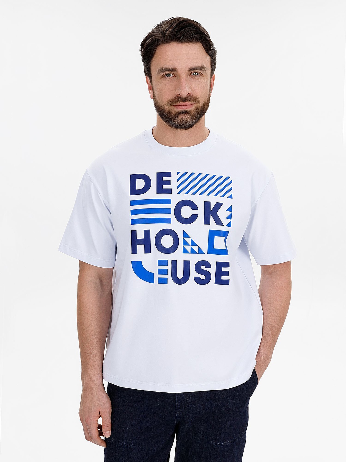 Футболка оверсайз Kangas, белая с логотипом