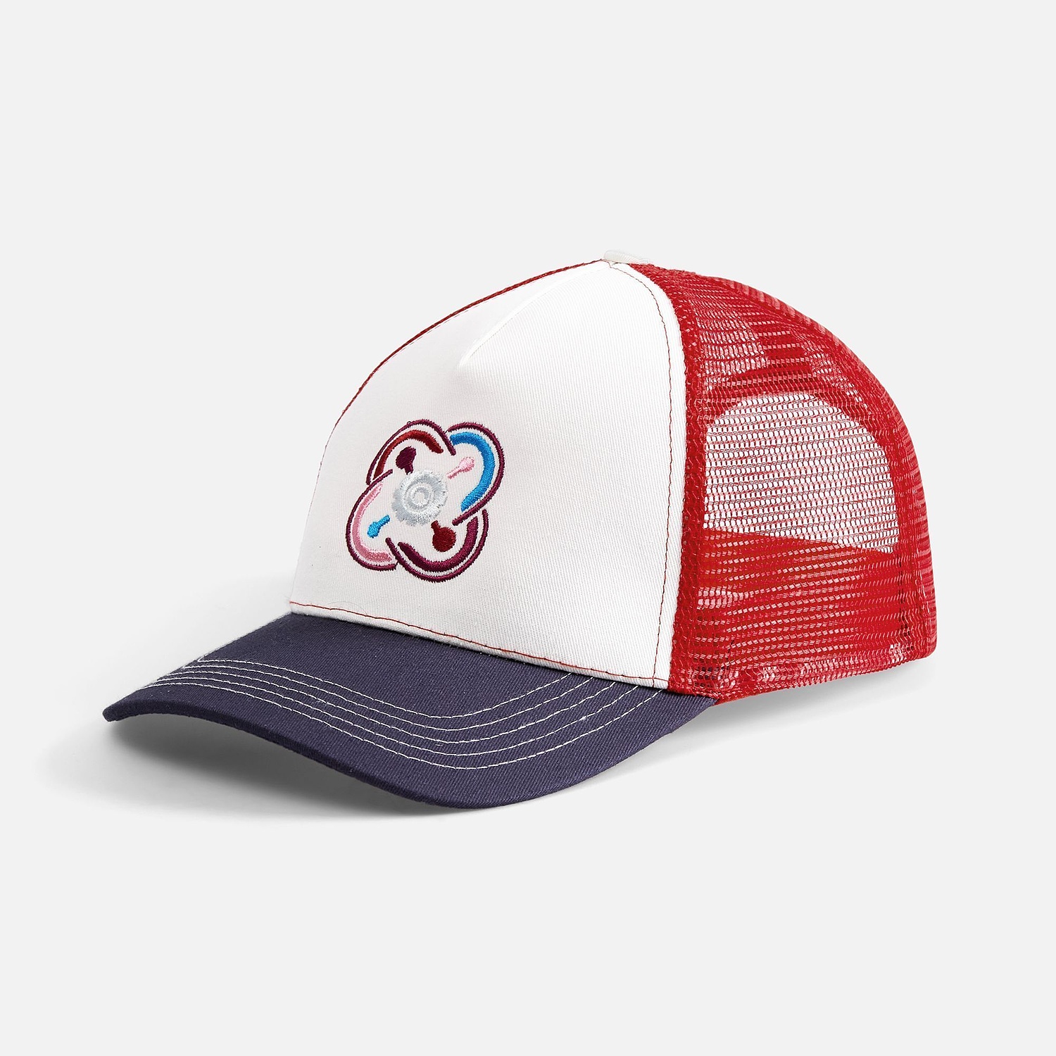 Бейсболка Blink, бежевая с бирюзовым с логотипом