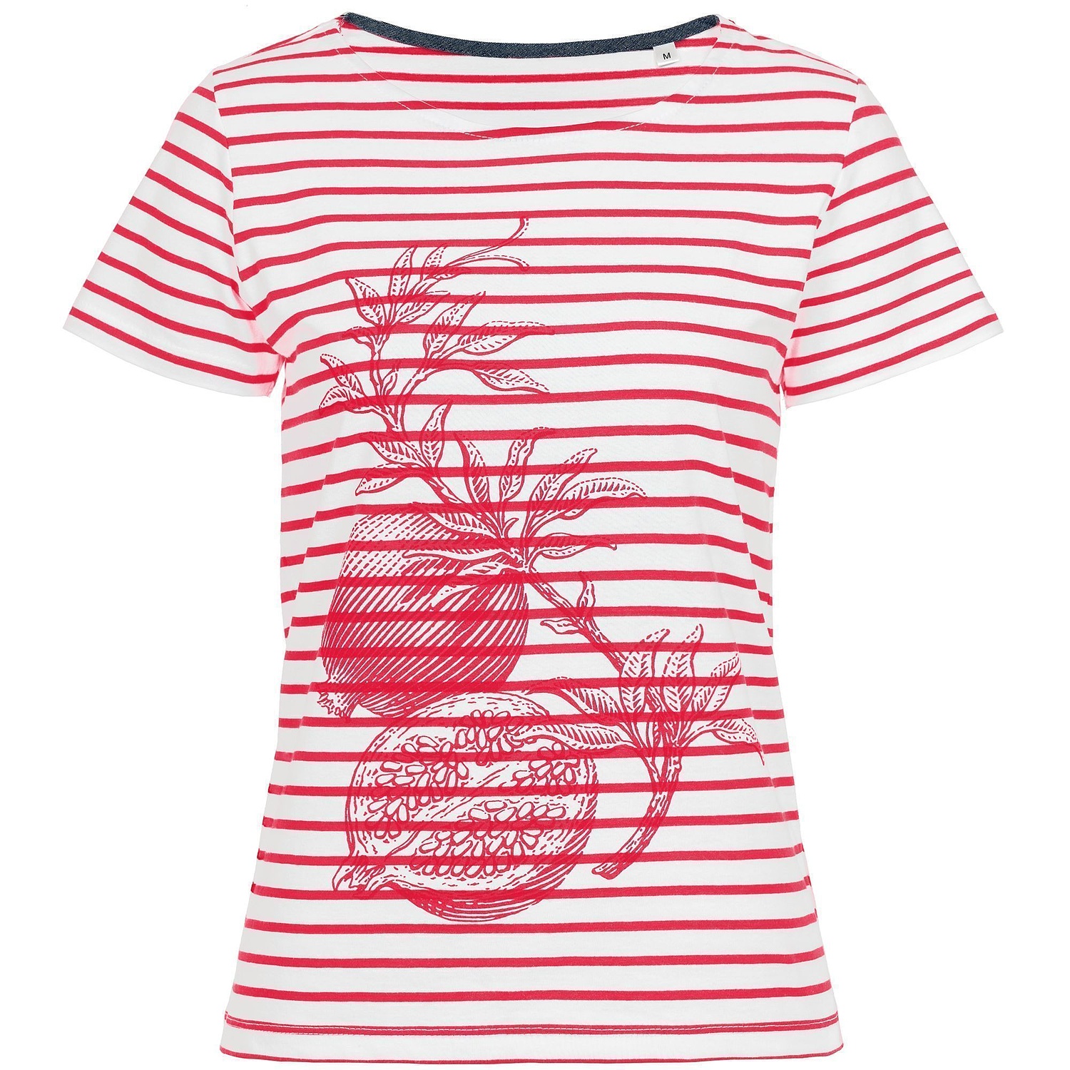 Футболка Miles Women белая с красным с логотипом