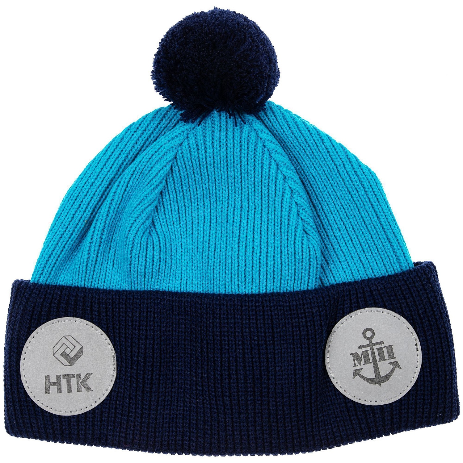 Шапка Snappy, бирюзовая с синим с логотипом