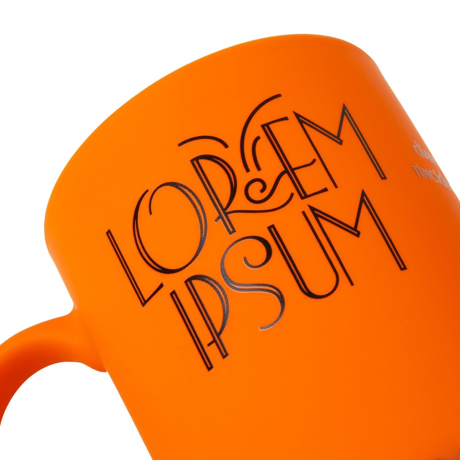 Кружка Promo Soft с покрытием софт-тач, оранжевая с логотипом