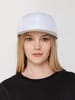 Бейсболка Snapback с прямым козырьком, белая с логотипом