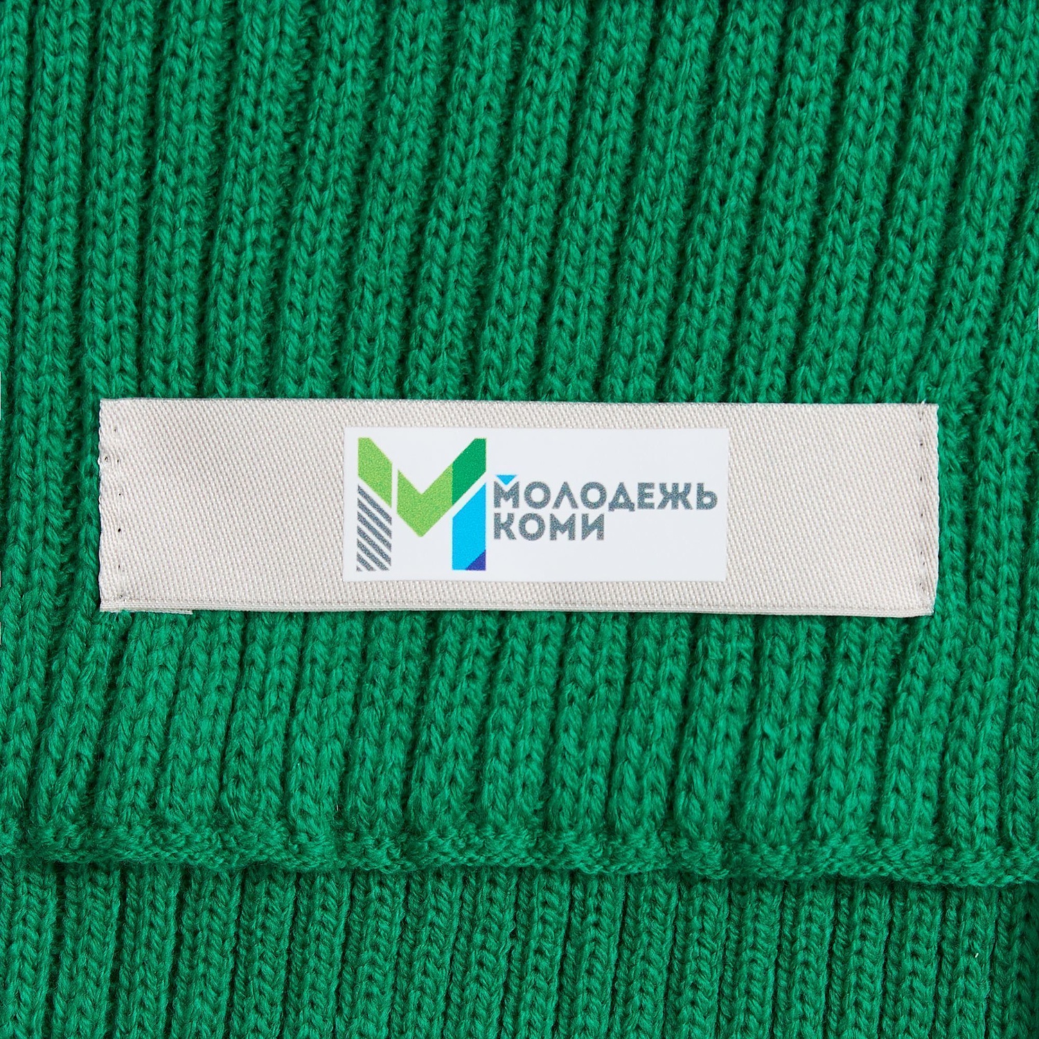 Шарф Yong, зеленый с логотипом