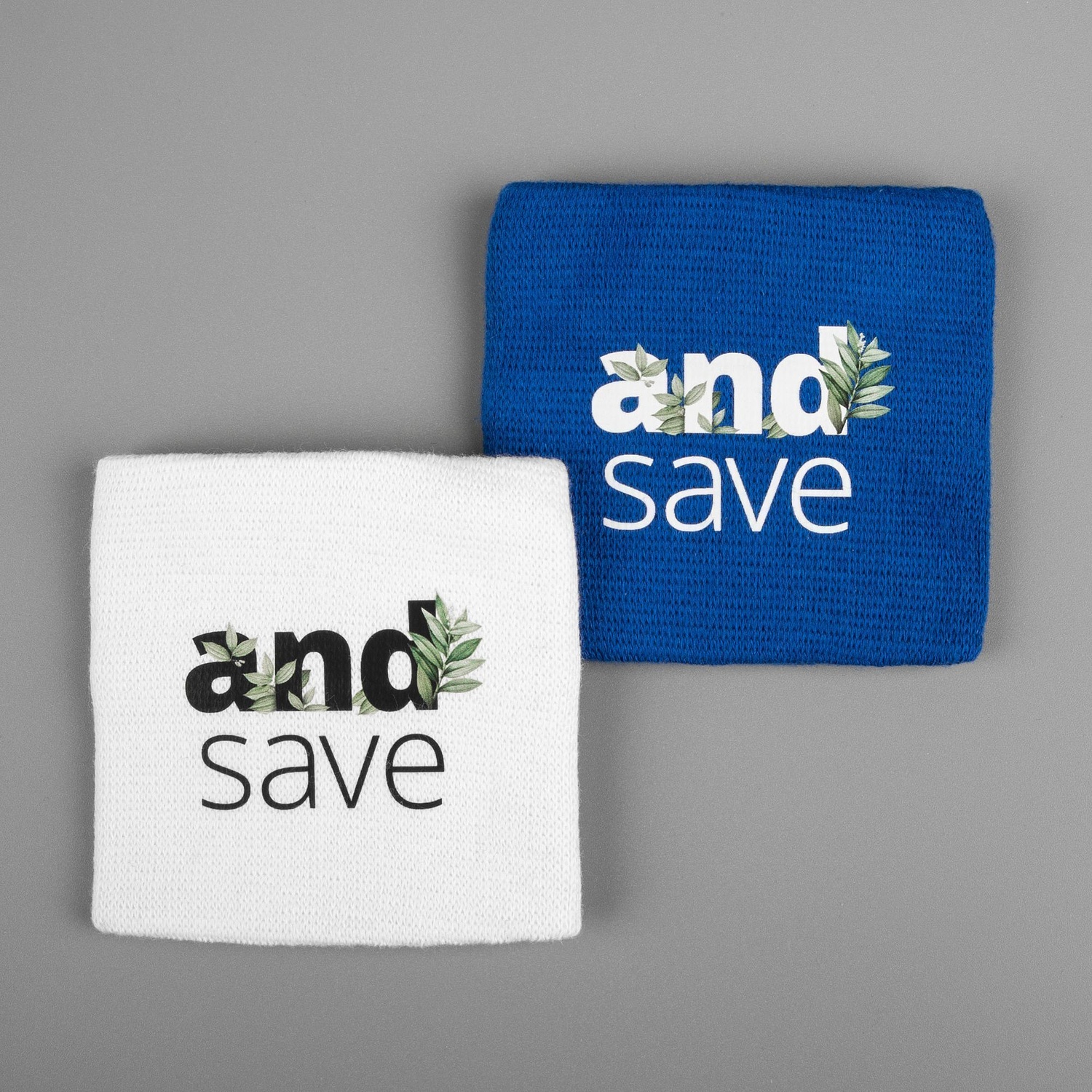 Напульсник с карманом Fiksu, синий с логотипом