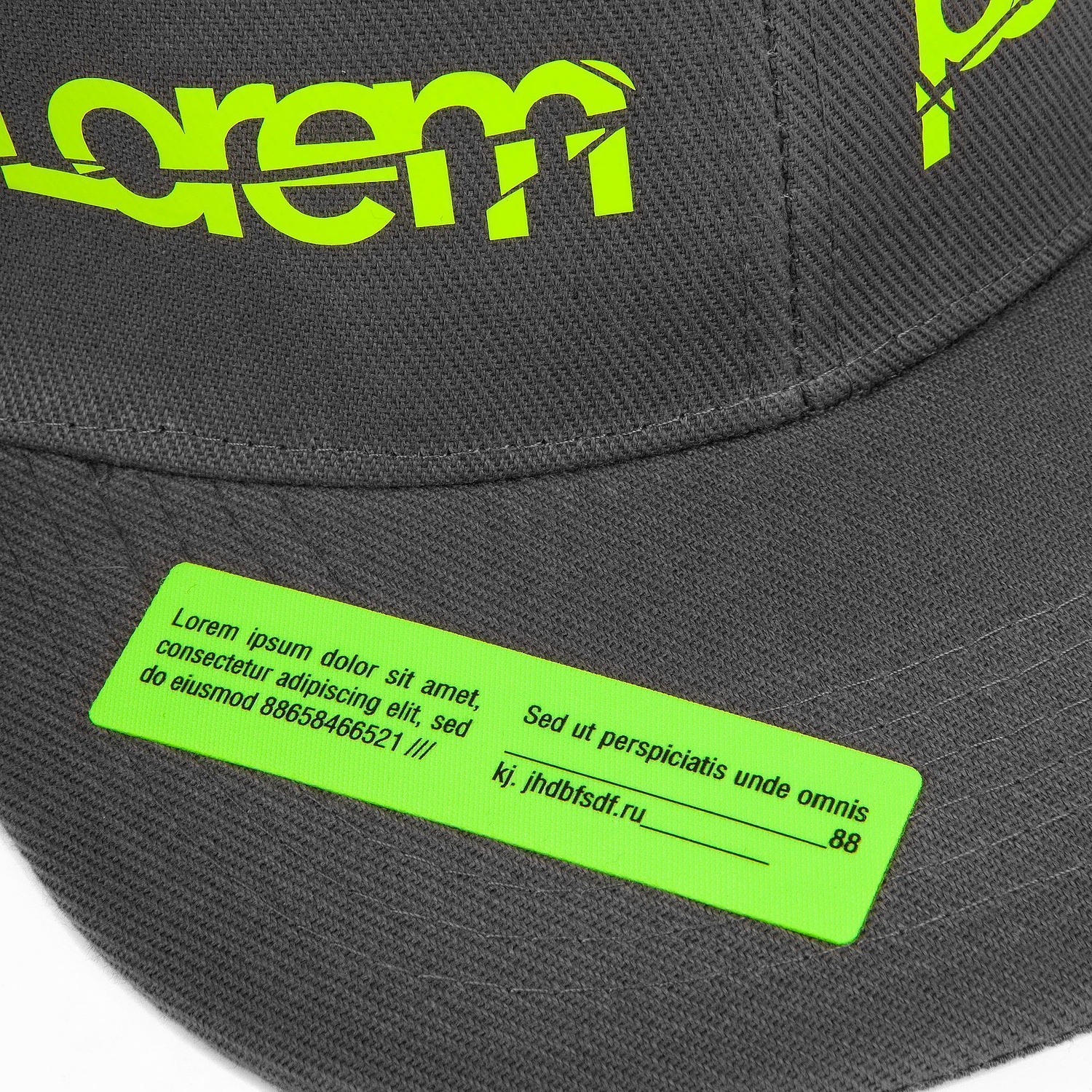 Бейсболка Snapback с прямым козырьком, серая с логотипом