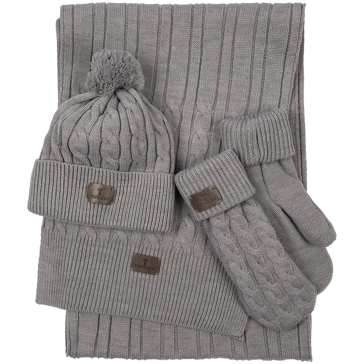 Шапка Heat Trick, светло-серый меланж с логотипом