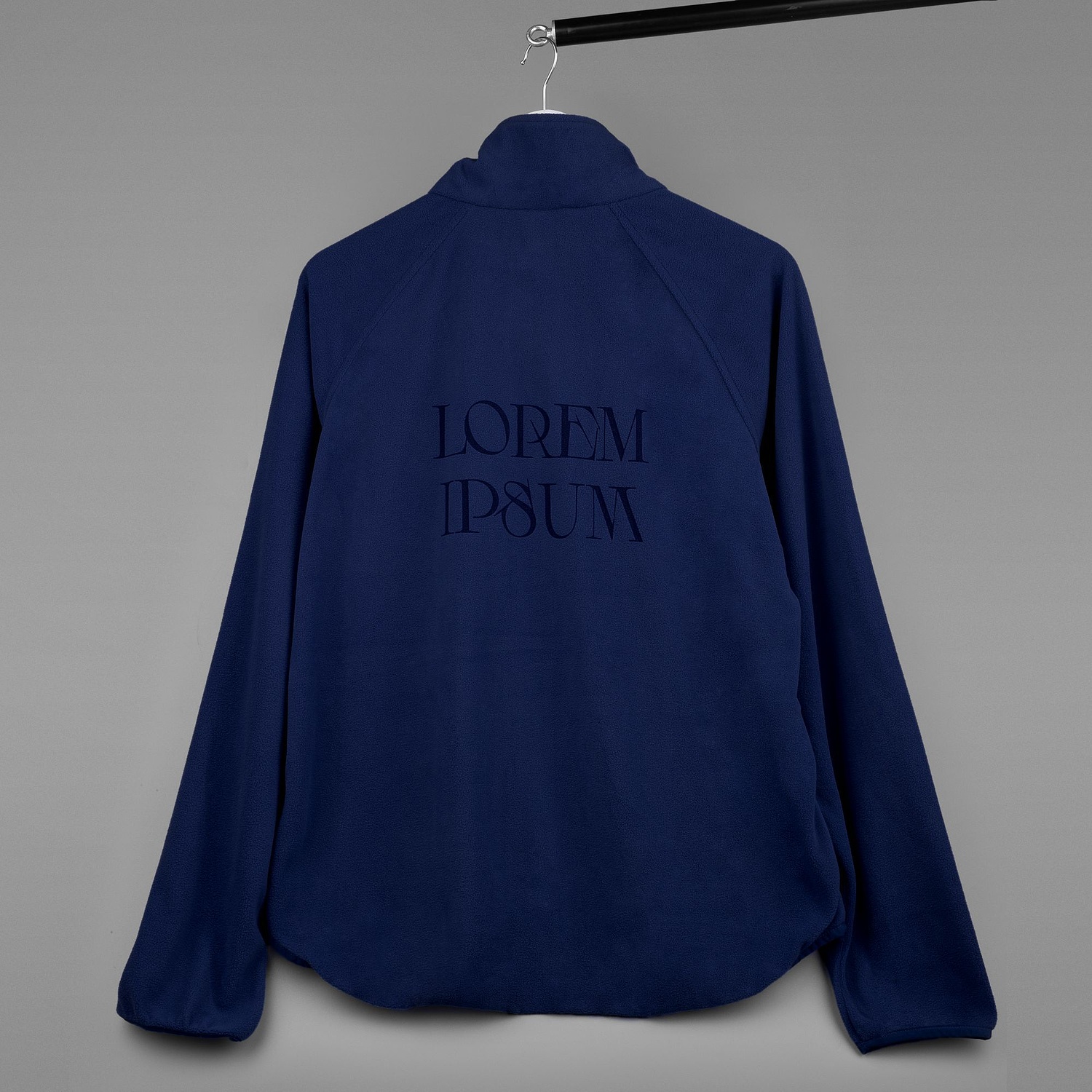 Куртка флисовая унисекс Fliska, темно-синяя с логотипом