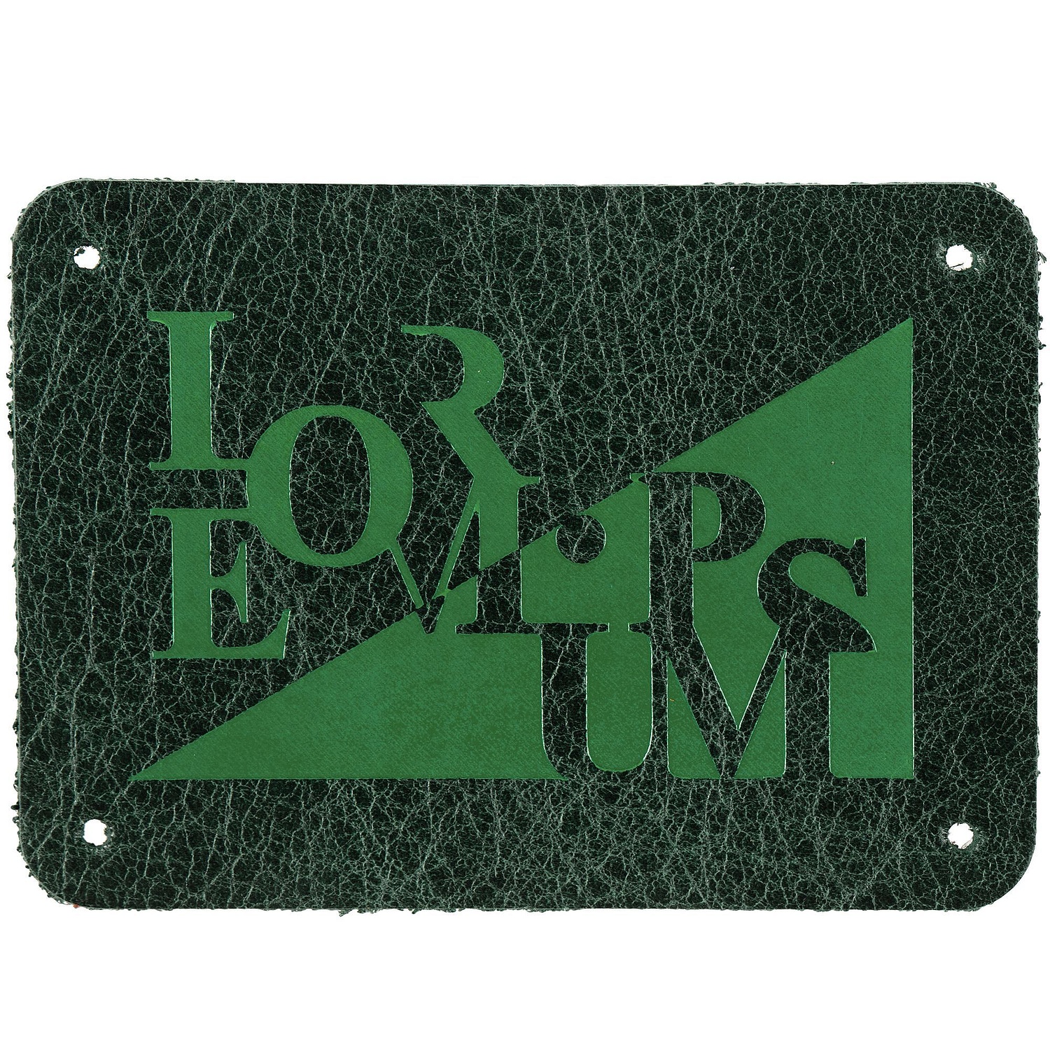 Лейбл кожаный Beta, XL, зеленый с логотипом