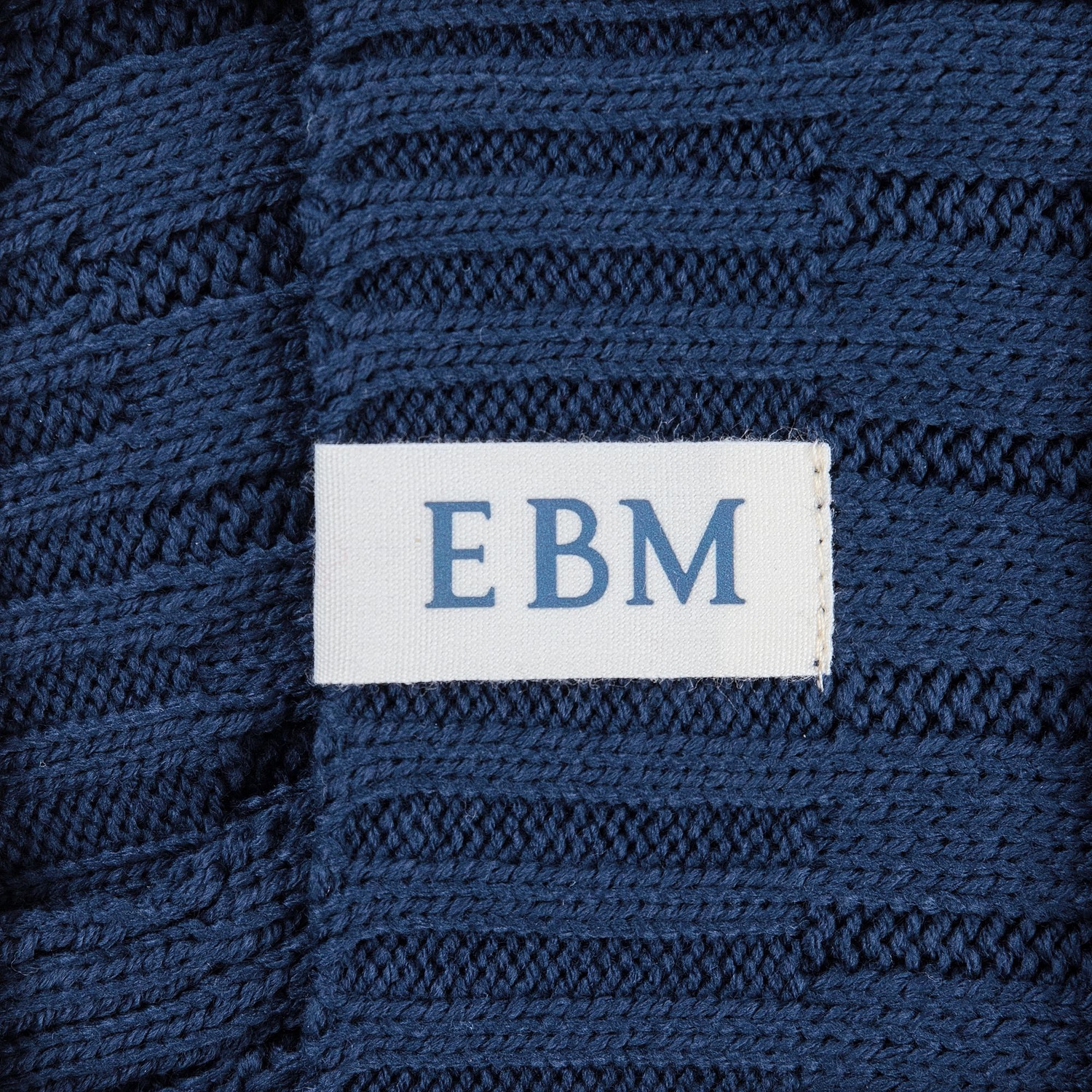 Лейбл хлопковый Doni, S, беленый с логотипом