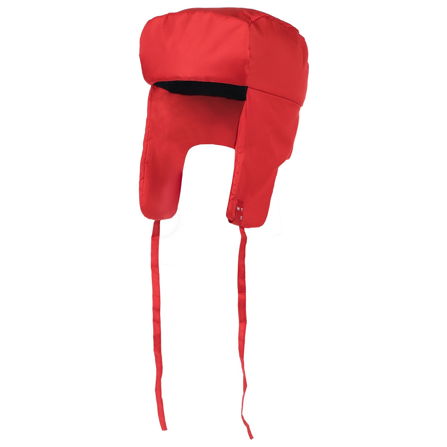 Шапка-ушанка Shelter, красная с логотипом