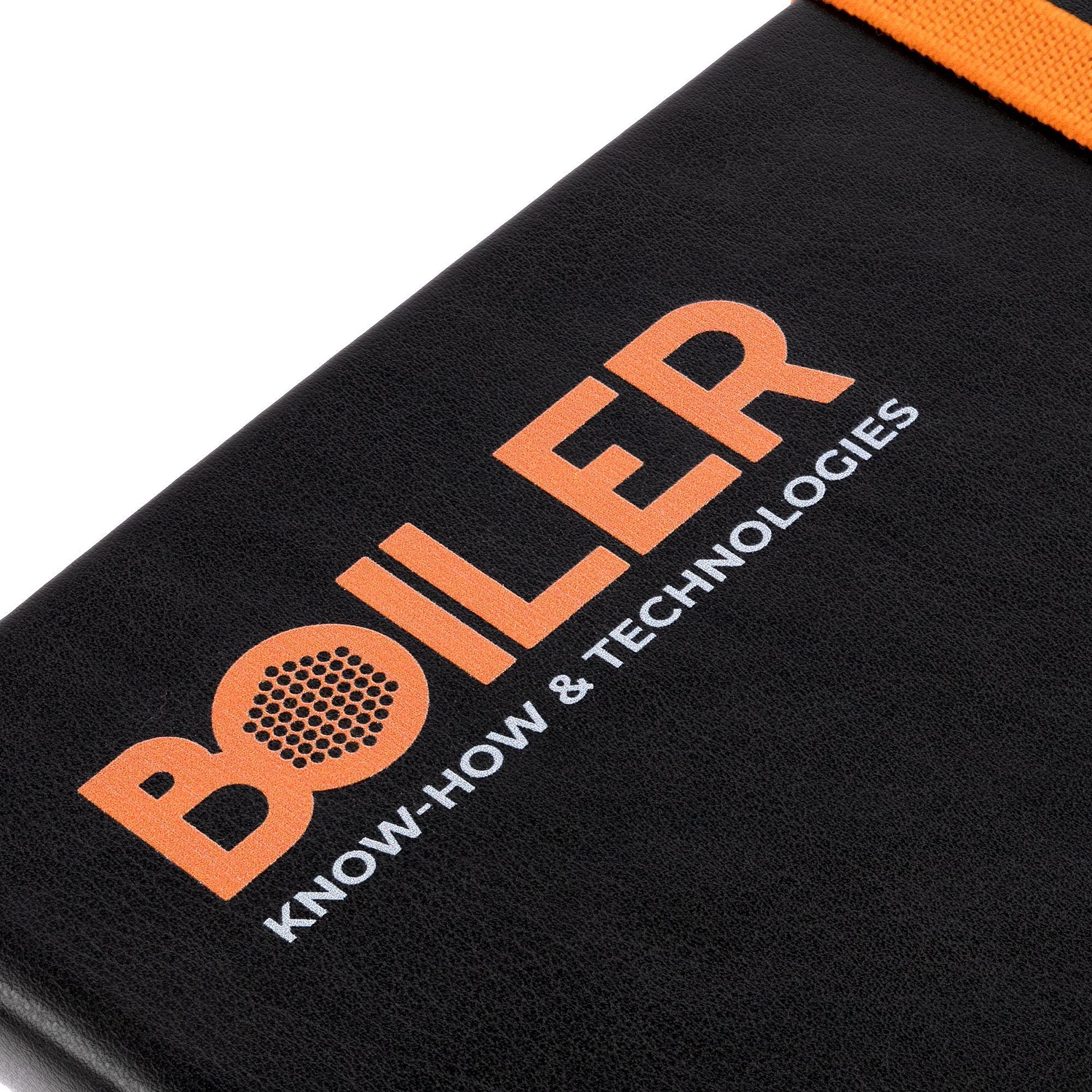 Ежедневник Ton, недатированный, черный с оранжевым с логотипом