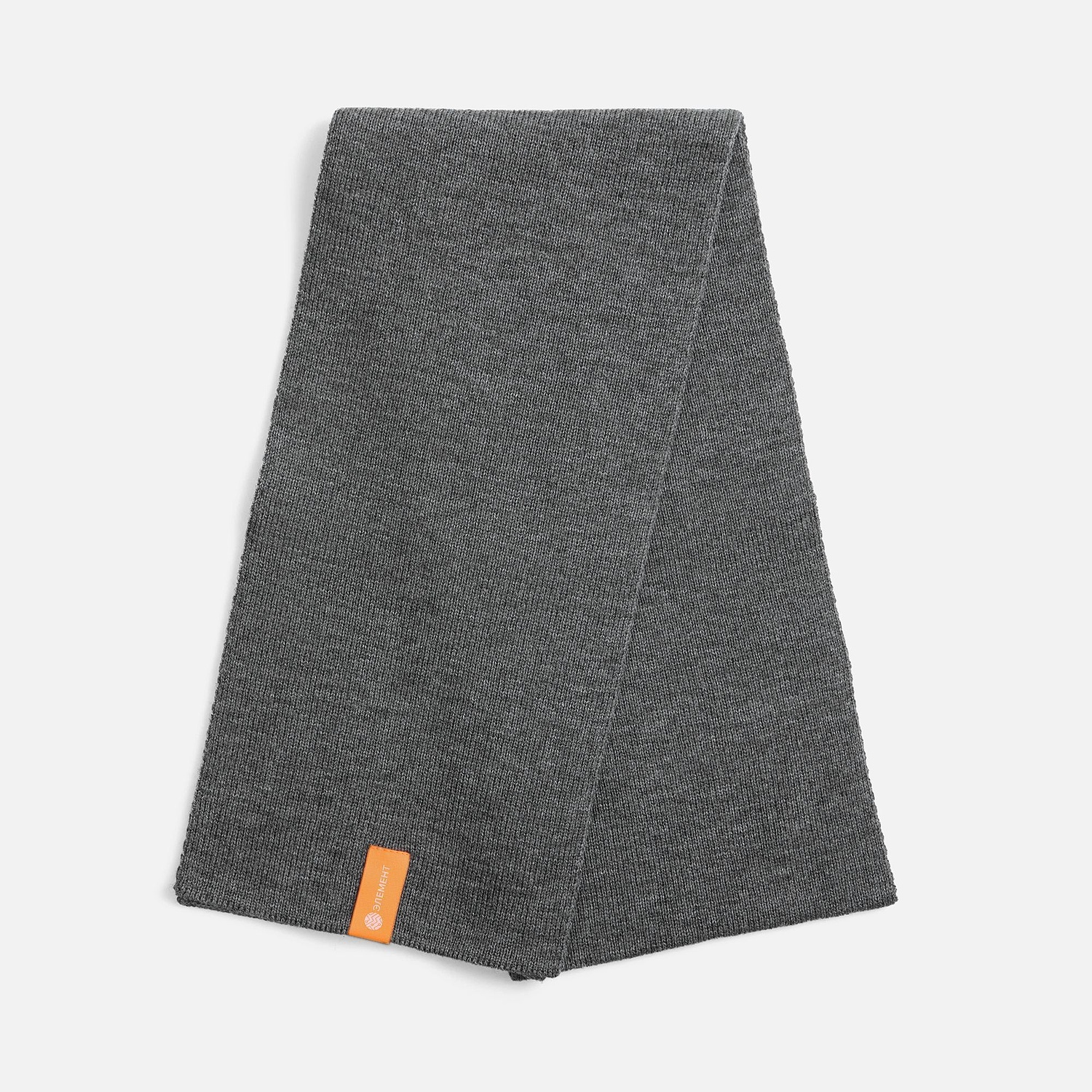 Шарф Urban Flow, темно-серый меланж с логотипом