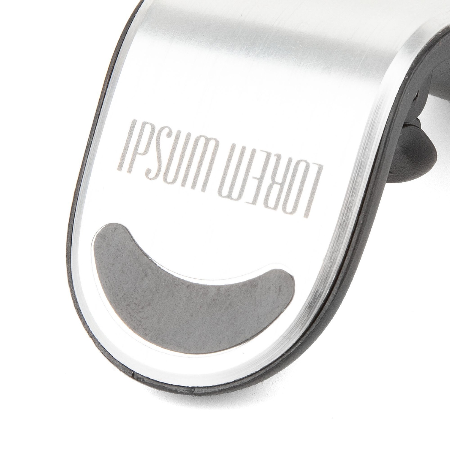 Магнитный держатель для смартфонов Pinch, серебристый с логотипом