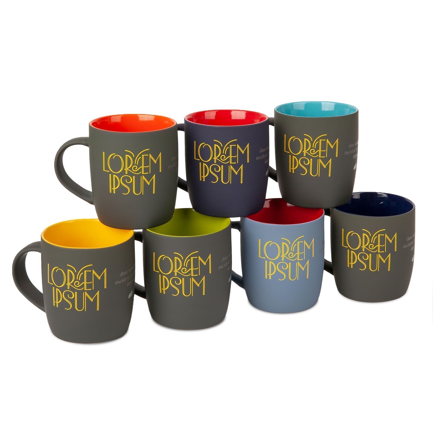 Кружка Surprise Touch с покрытием софт-тач, зеленое яблоко с логотипом