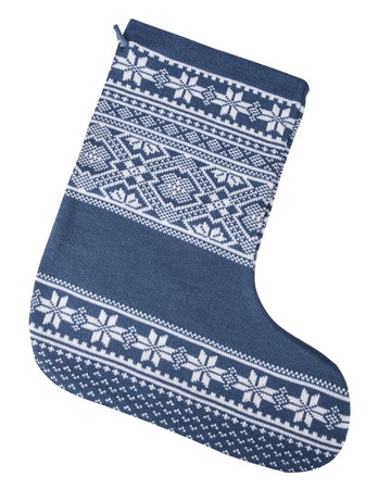 Новогодний носок "Скандик", синий (индиго)