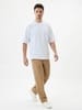 Футболка Oversize Premium 210, белая с логотипом