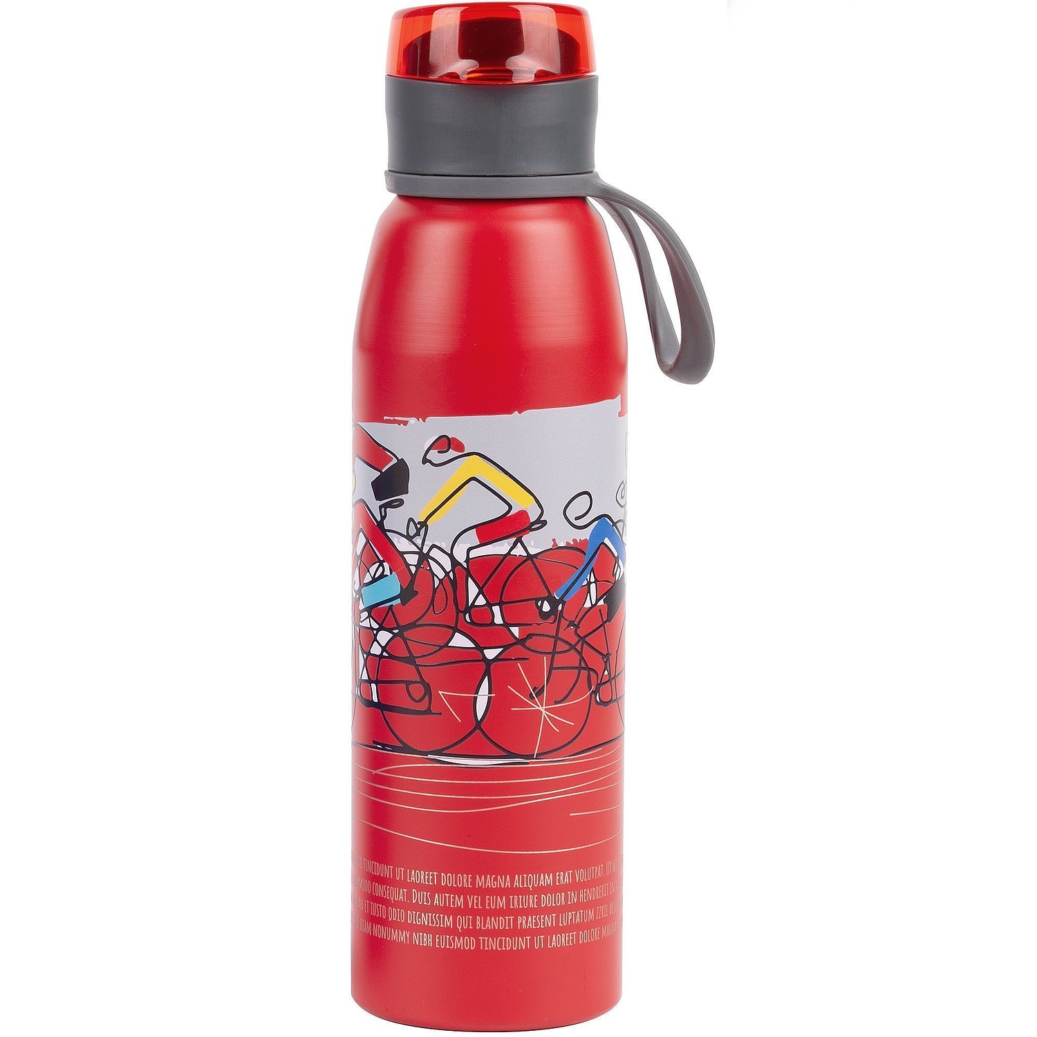 Бутылка для воды Billy Gym, матовая красная с логотипом