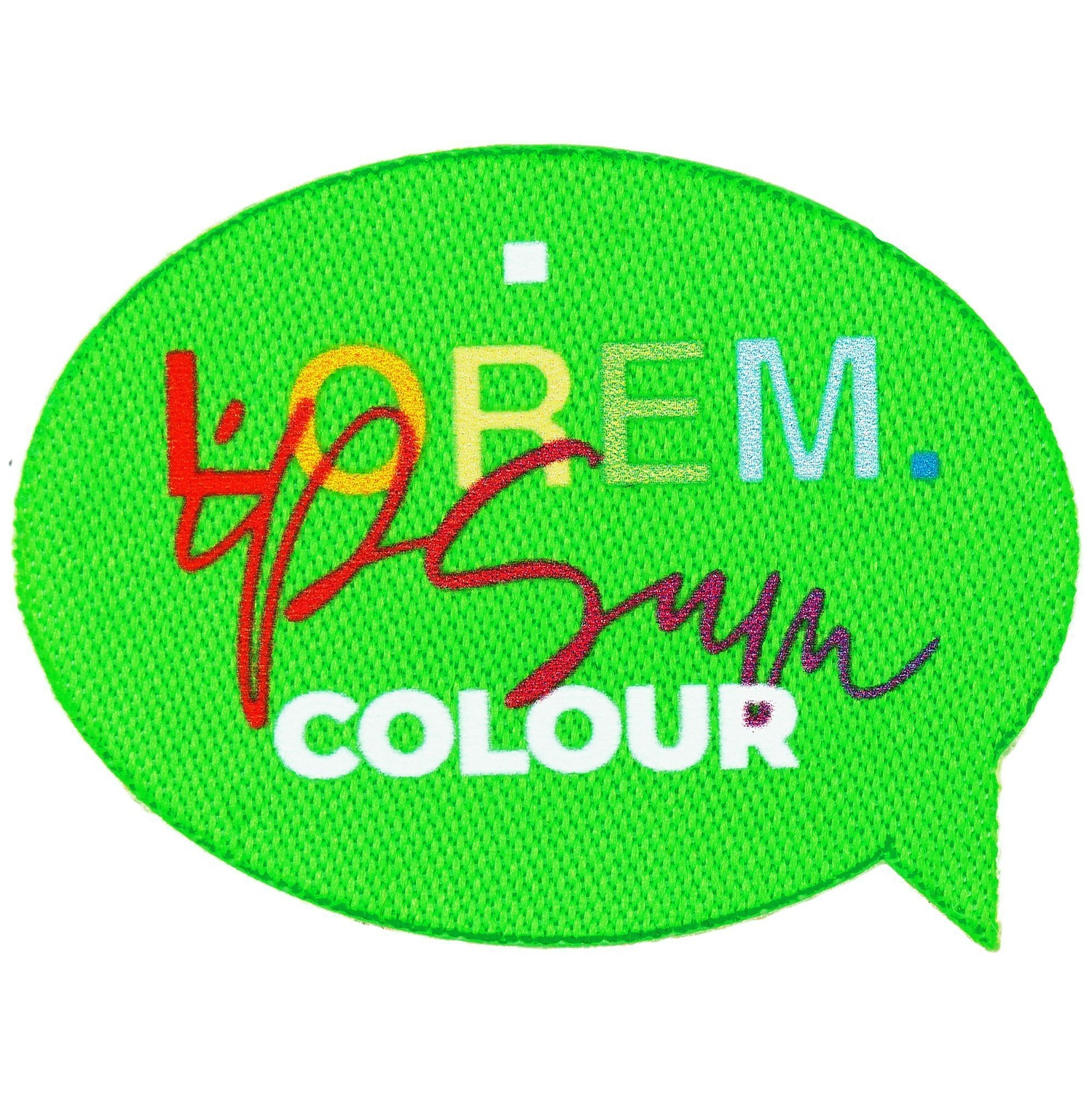 Наклейка тканевая Lunga Bubble, M, зеленый неон с логотипом