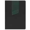 Ежедневник Bookmark, недатированный, черный с зеленым с логотипом