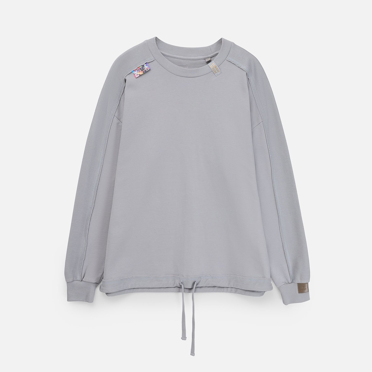 Свитшот унисекс Vozduh, светло-серый с логотипом