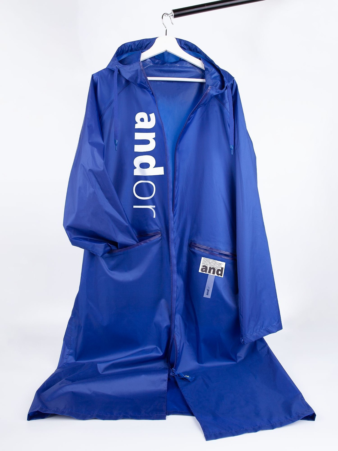 Дождевик R2, синий с логотипом