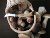 Нож грибника Opinel No 8, бук с логотипом