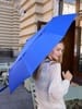 Складной зонт Dome Double с двойным куполом, синий с логотипом