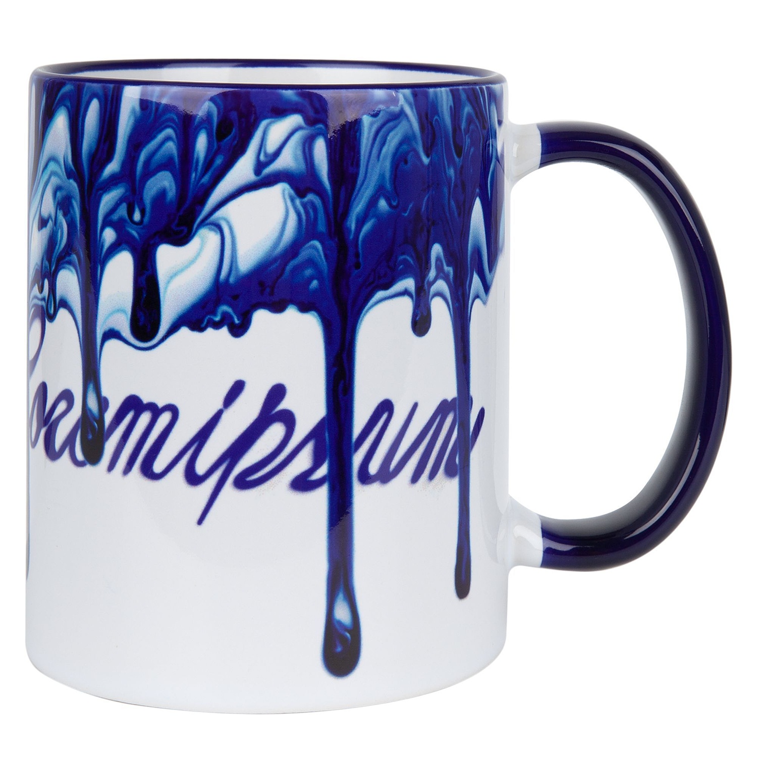 Кружка Rimo для сублимационной печати, темно-синяя с логотипом