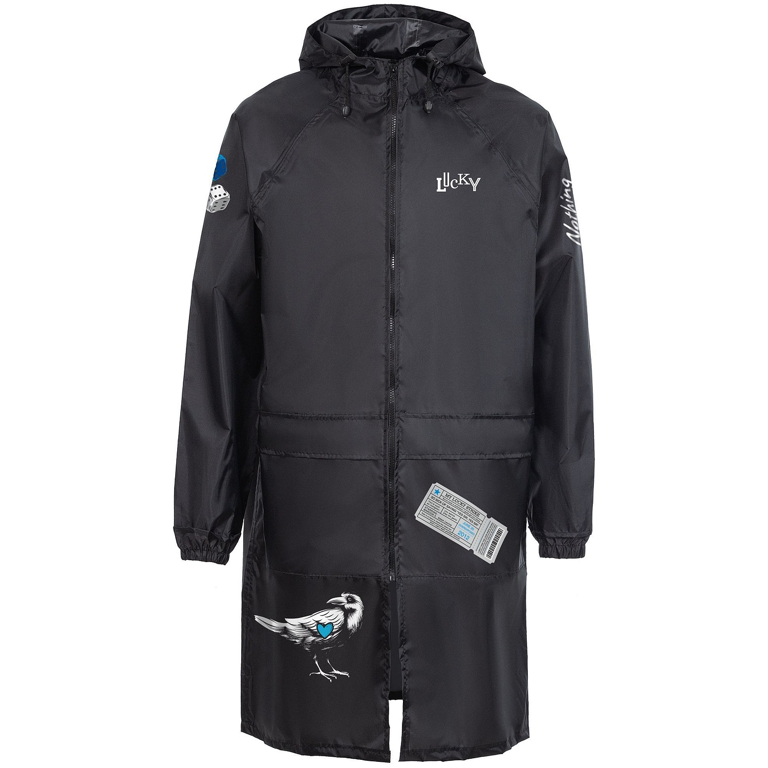 Дождевик Rainman Zip Pro, темно-синий с логотипом