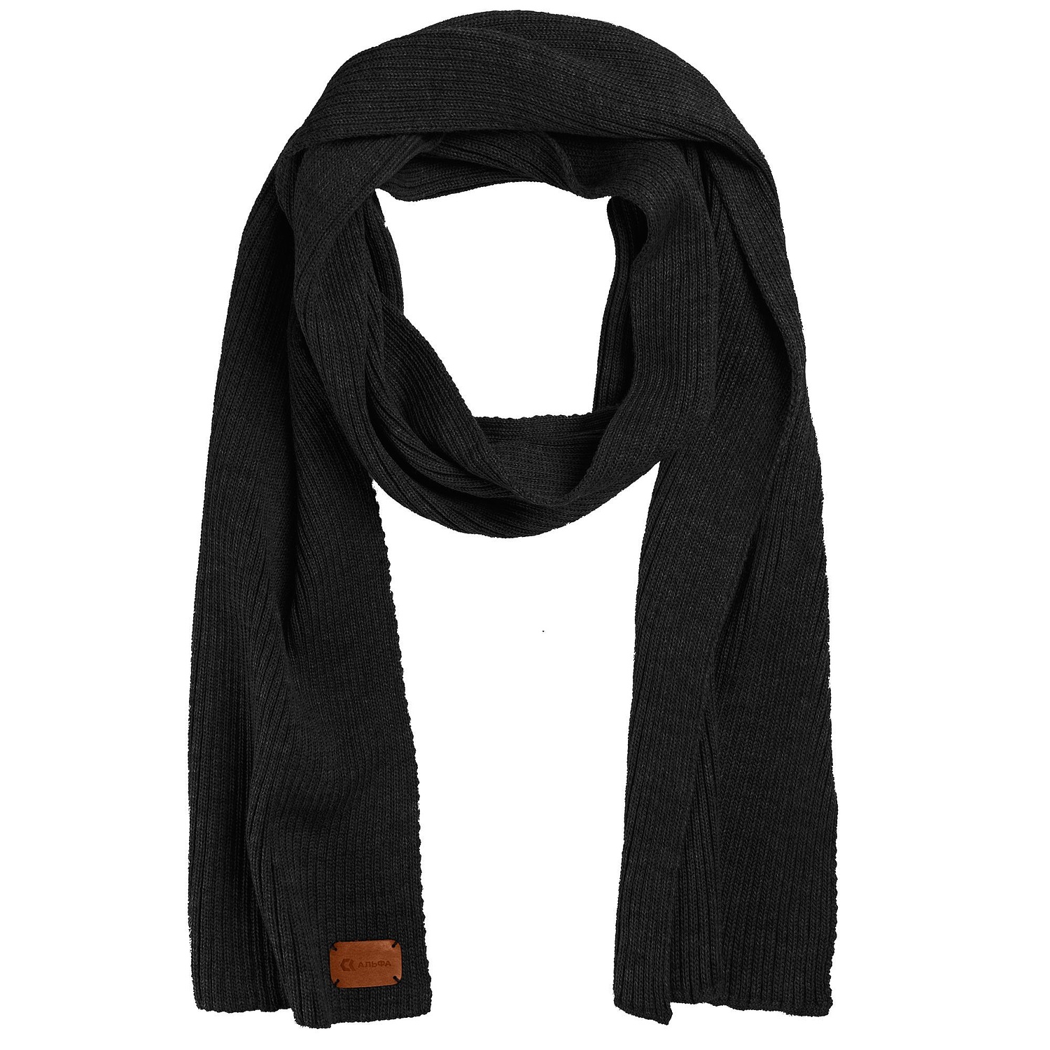 Лейбл кожаный Beta, S, горчичный с логотипом