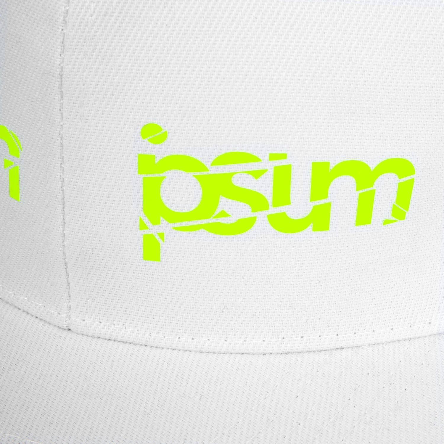 Бейсболка Snapback с прямым козырьком, белая с логотипом