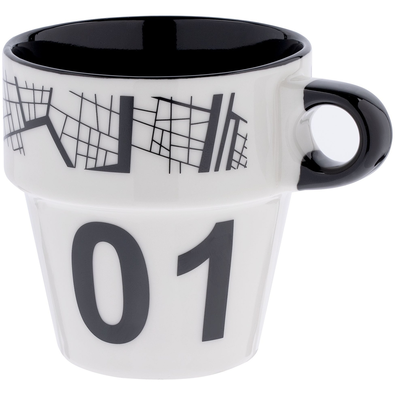 Кружка Inset, черная с логотипом