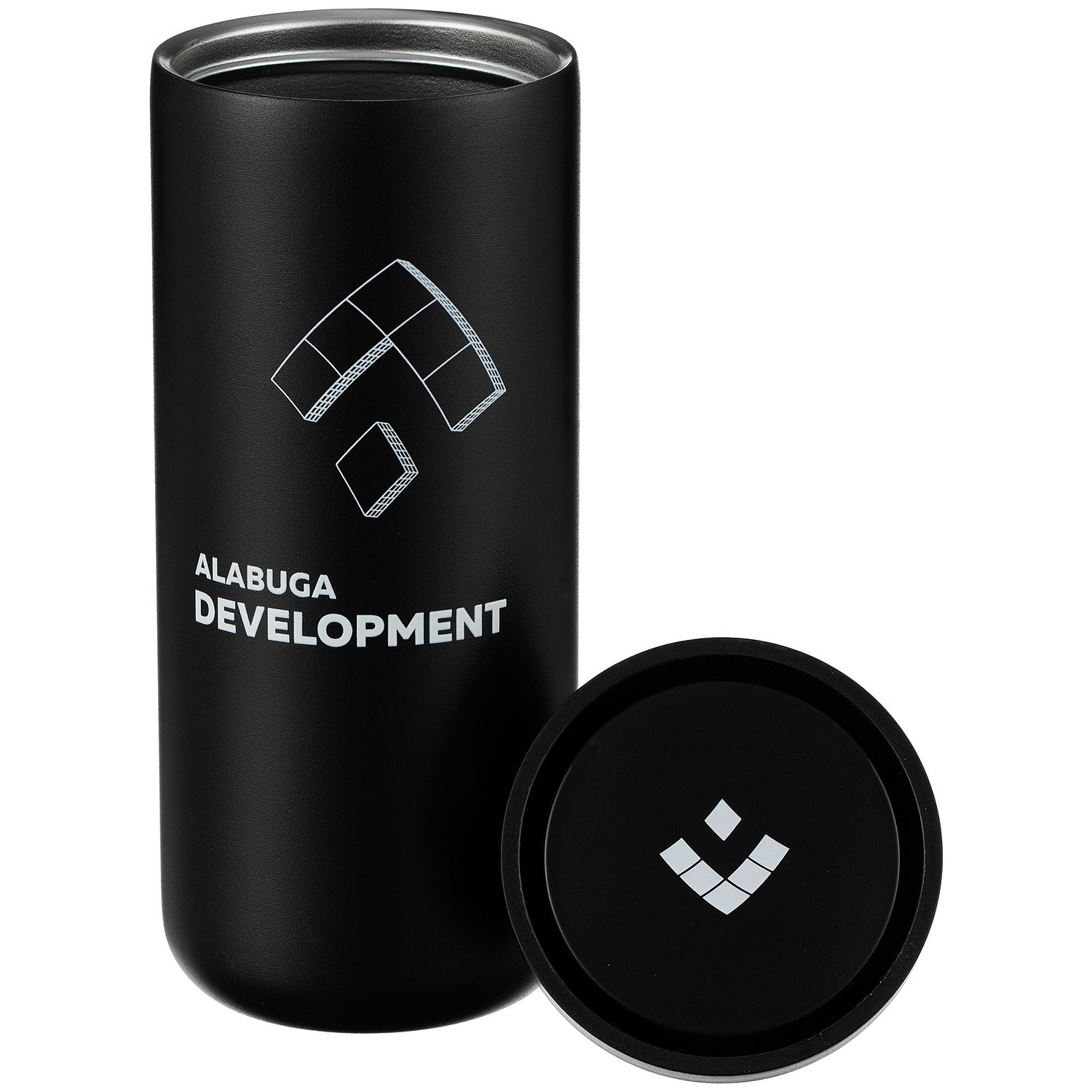 Термостакан Waterford, черный с логотипом