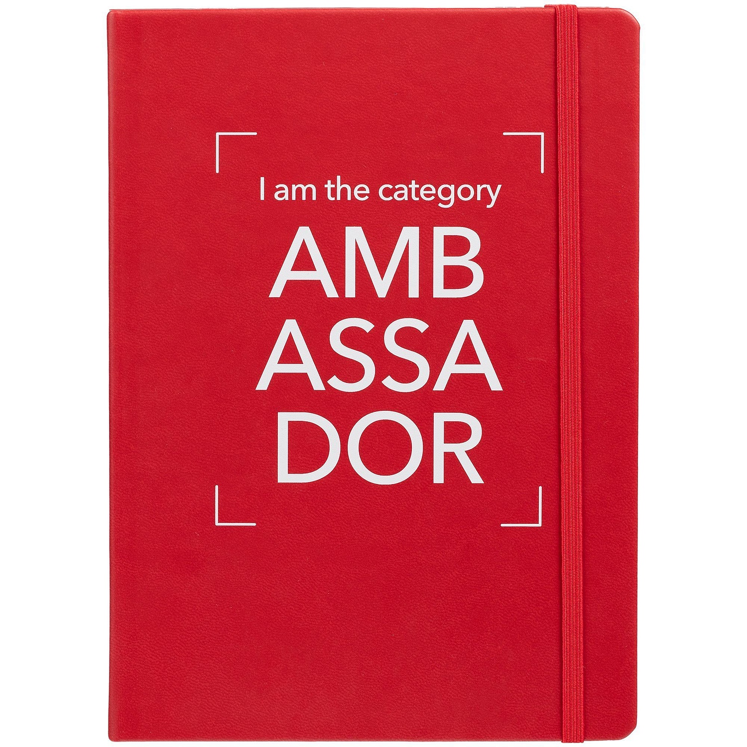 Ежедневник New Factor, недатированный, красный с логотипом