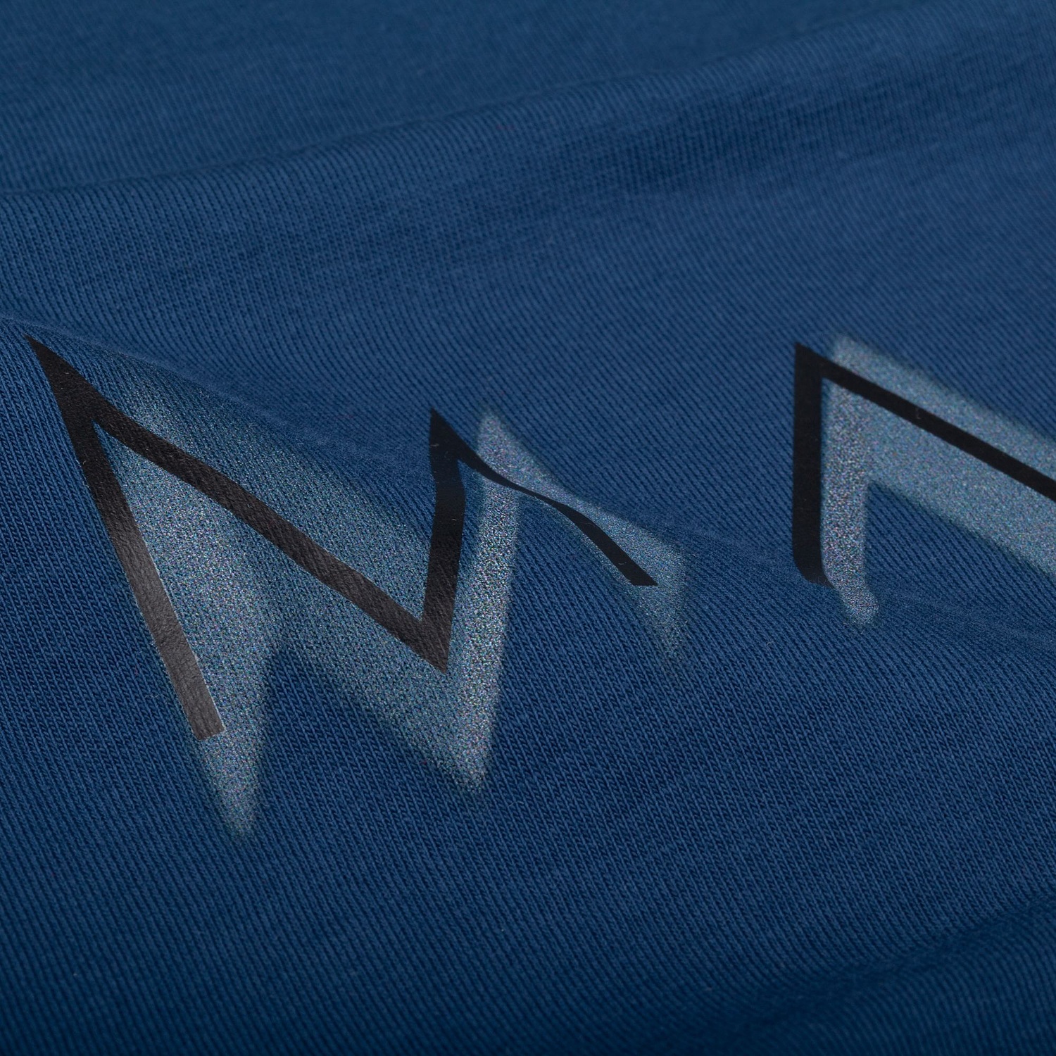 Футболка оверсайз унисекс Vozduh, темно-синяя с логотипом