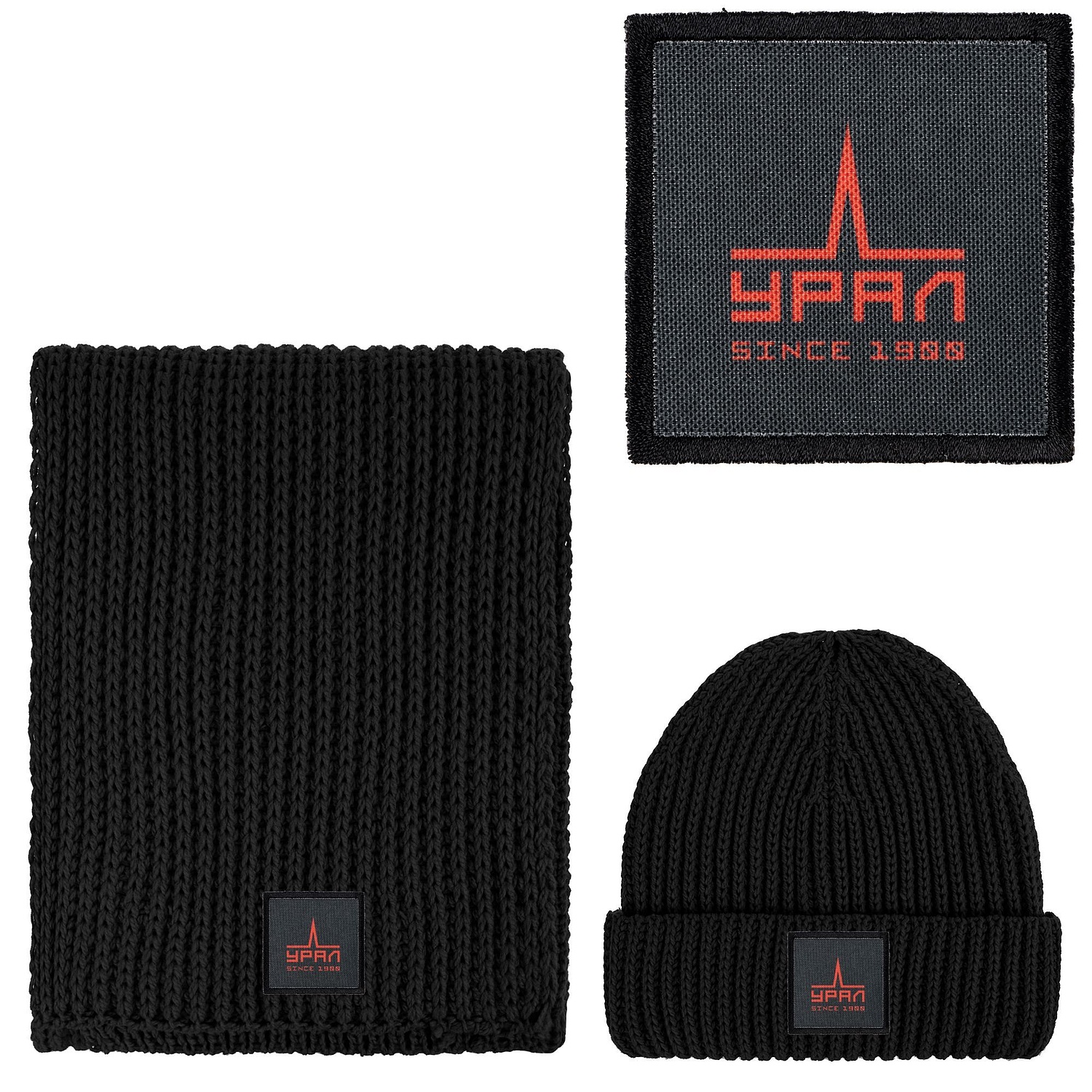 Шарф Nordkapp, черный с логотипом