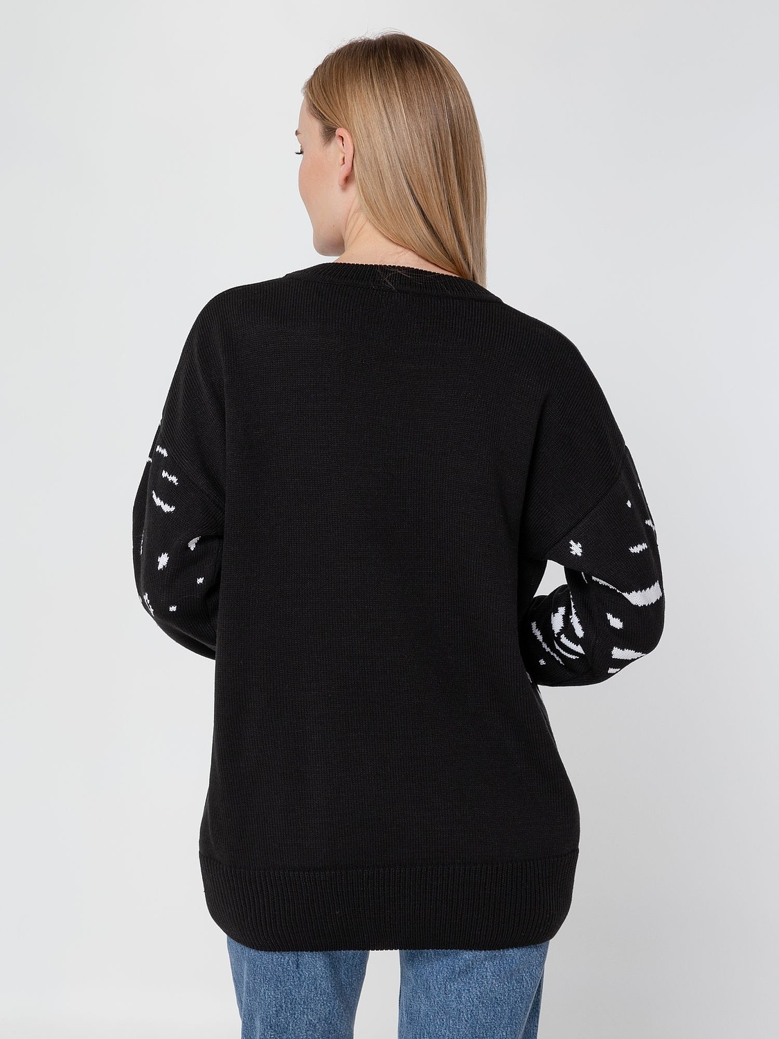 Свитер оверсайз на заказ Tricksy Net, акрил с логотипом