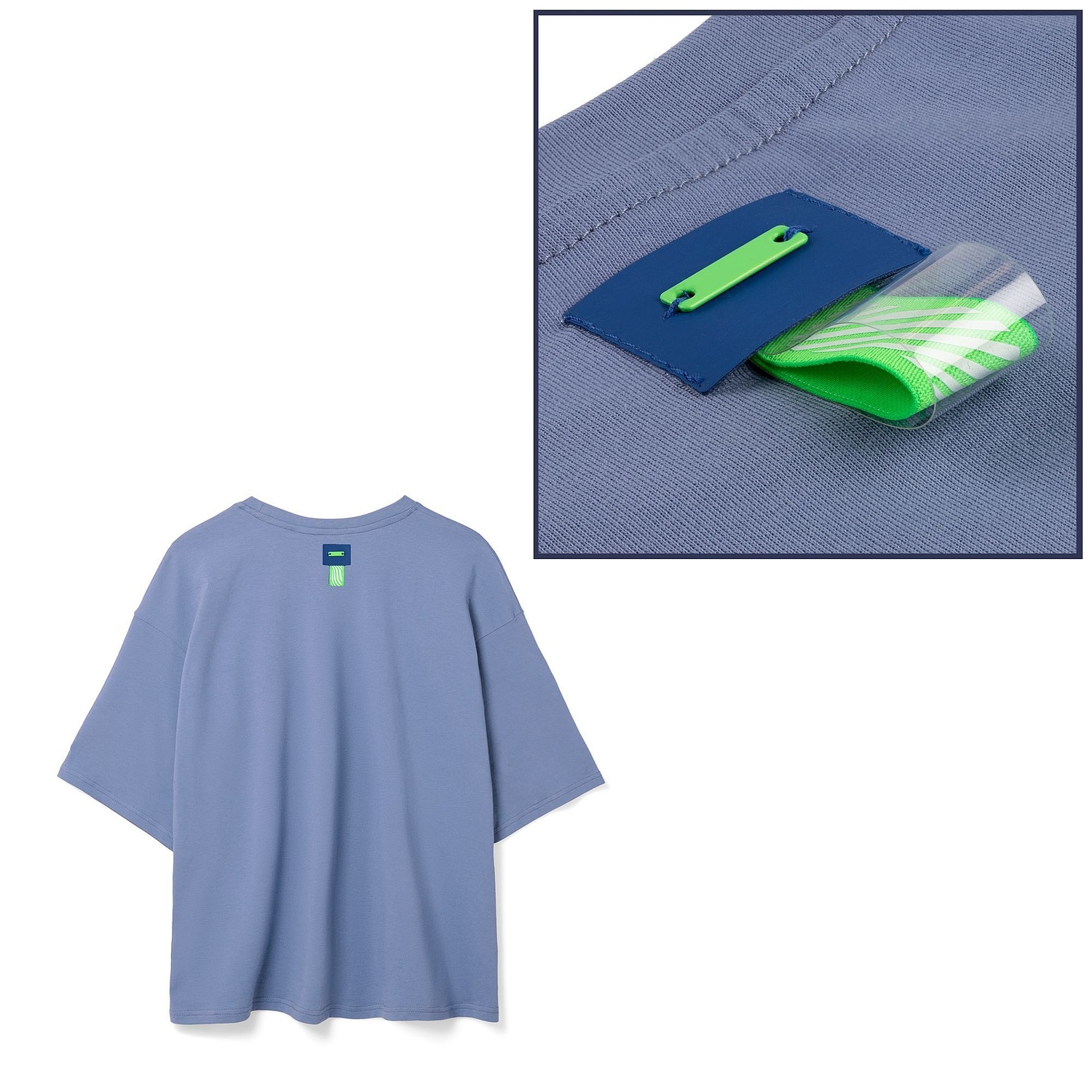 Шильдик металлический Alfa Liten, зеленый неон с логотипом