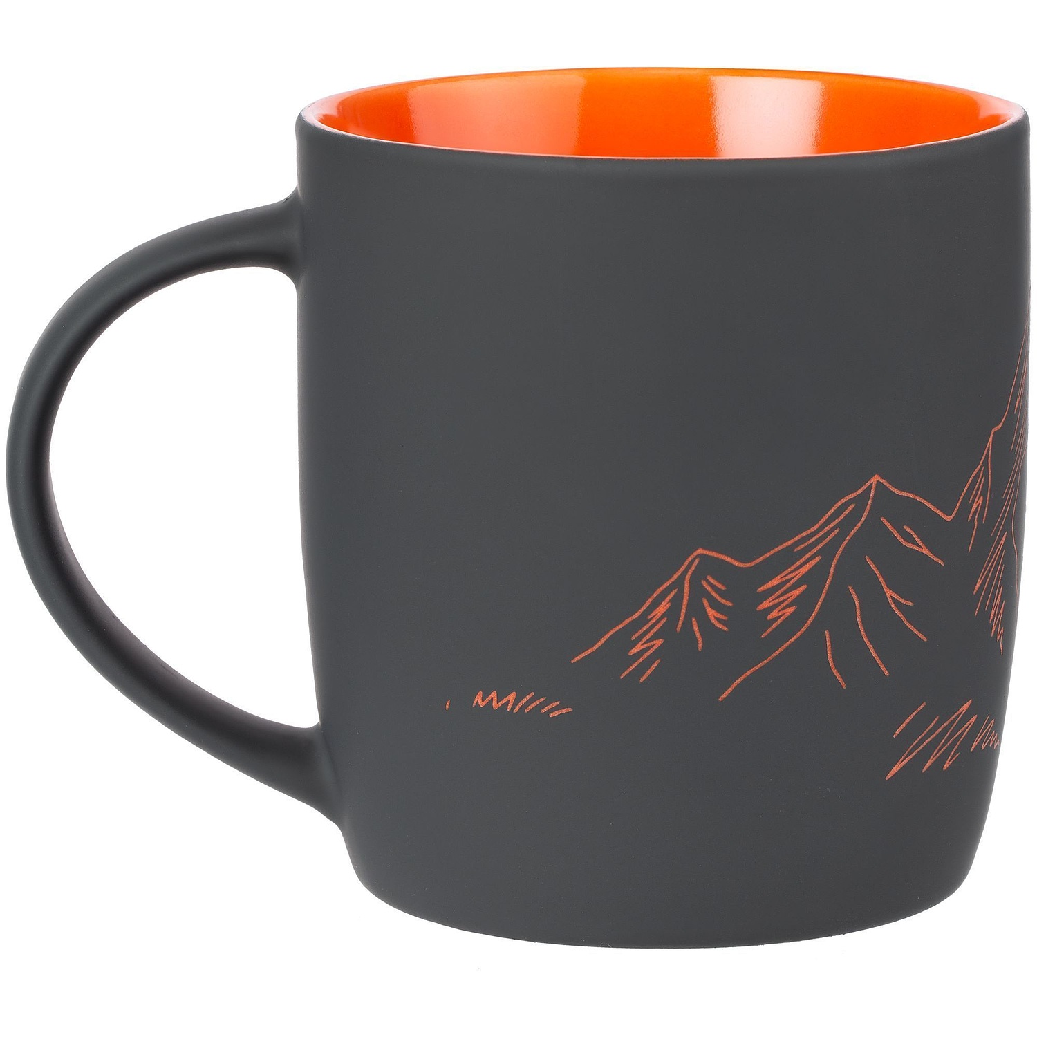 Кружка Surprise Touch с покрытием софт-тач, оранжевая с логотипом