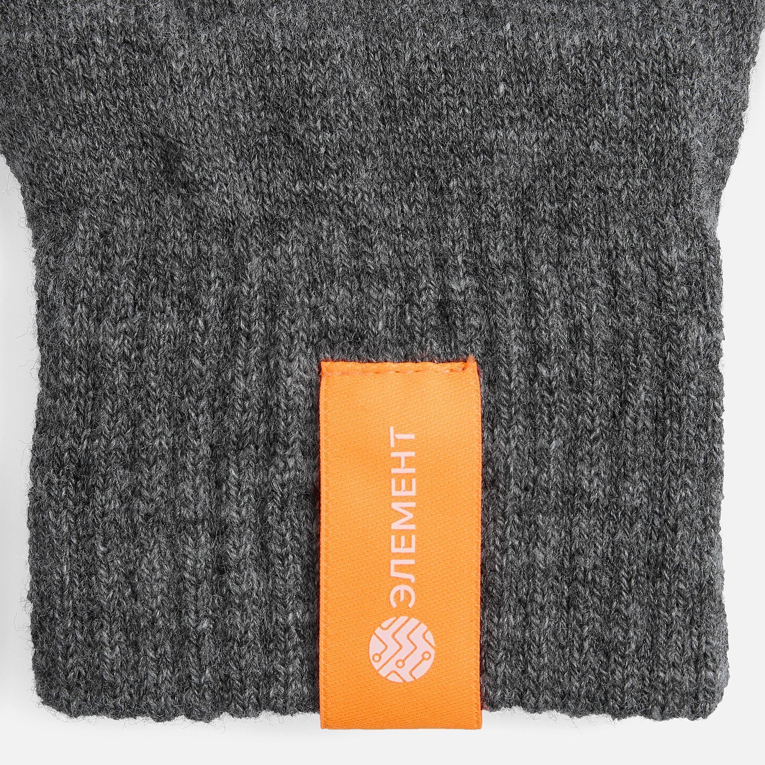 Лейбл тканевый Epsilon, S, оранжевый неон с логотипом