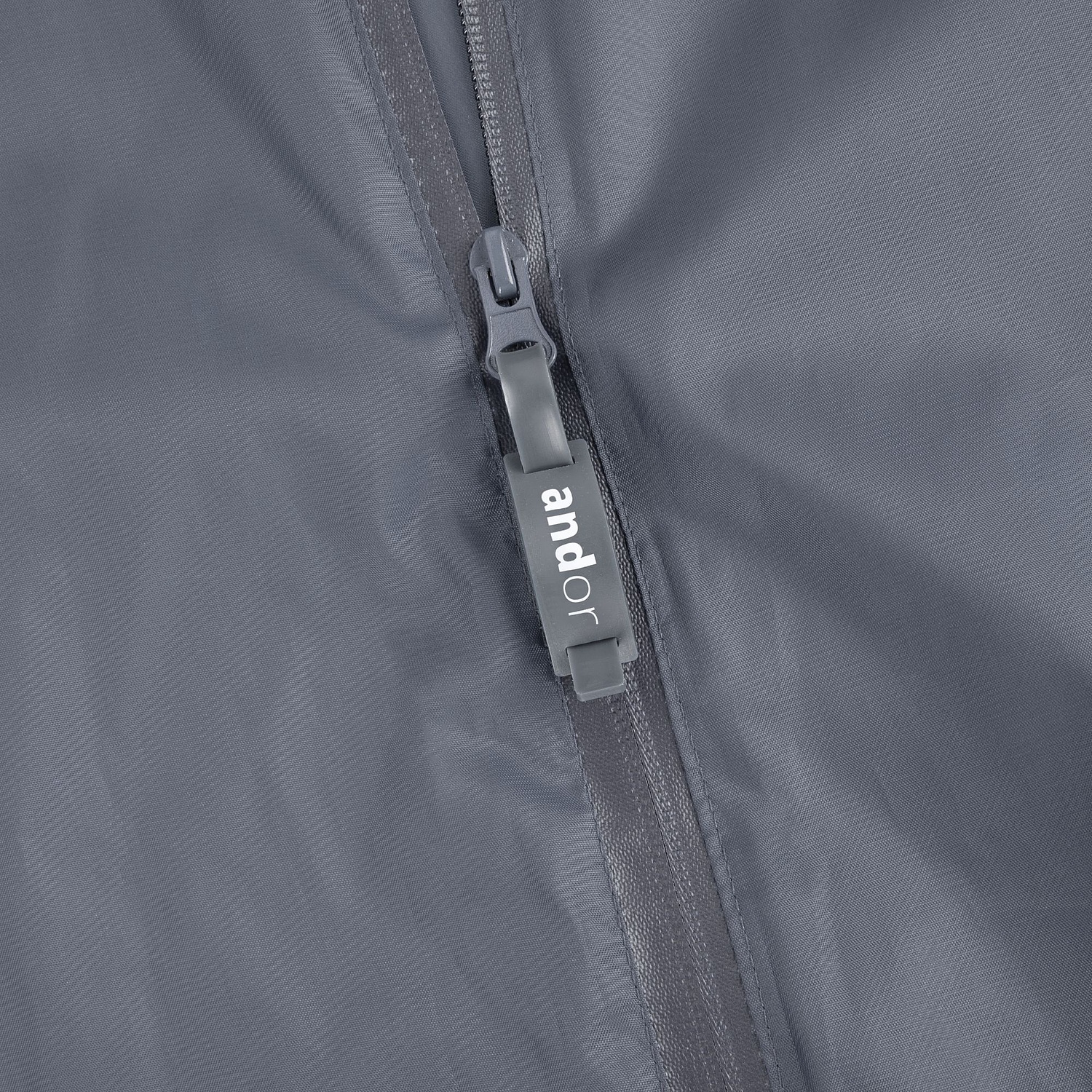 Дождевик-анорак R1, серый с логотипом