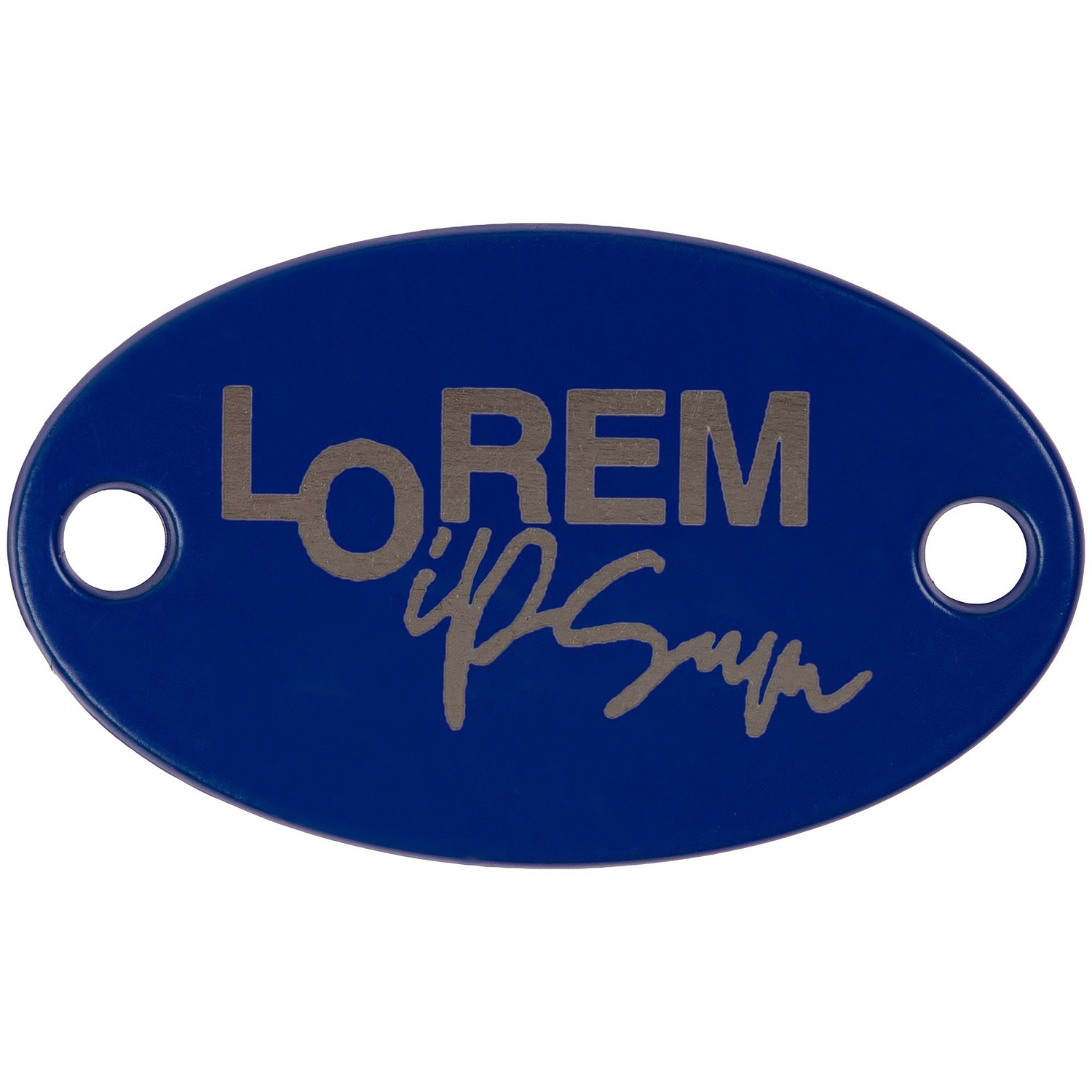 Шильдик металлический Alfa Oval, синий с логотипом